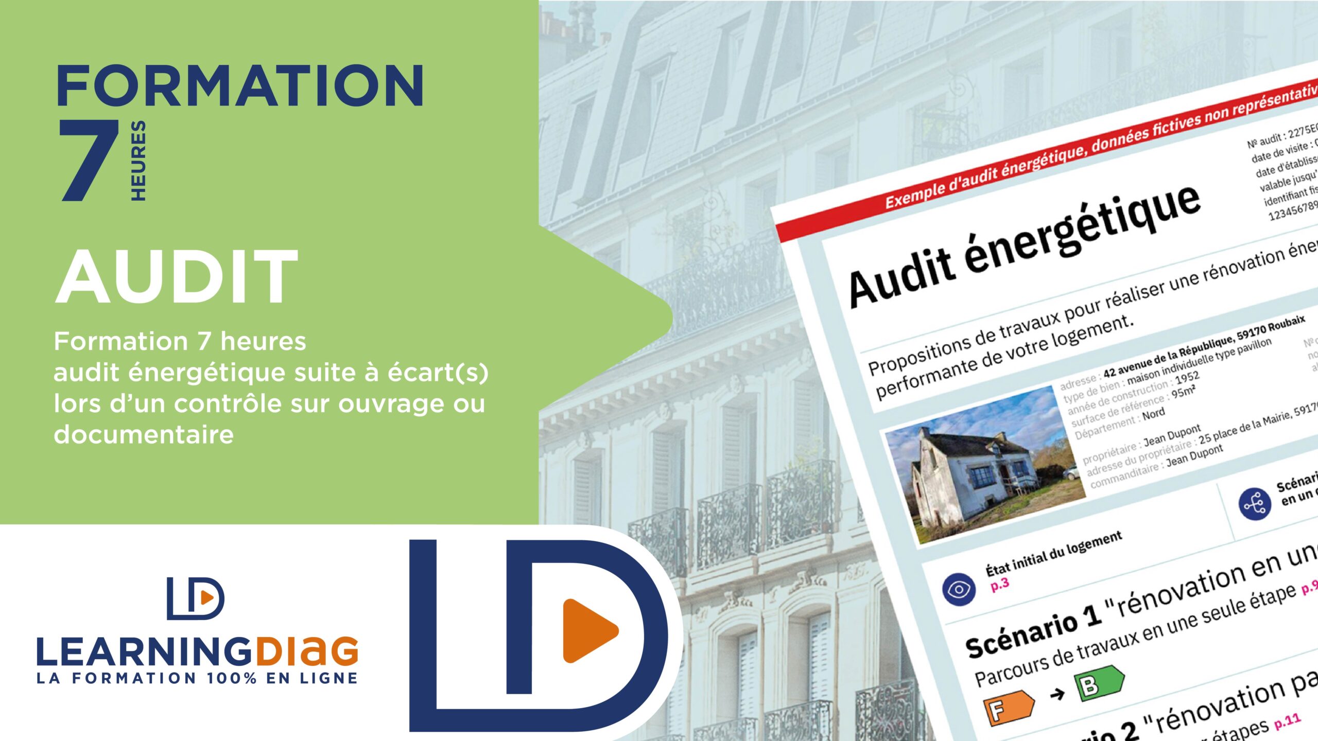 Formation 7 heures audit énergétique suite à écart(s) lors d’un contrôle sur ouvrage ou documentaire
